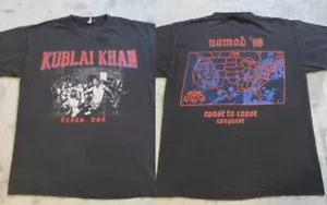 Kublai Khan Shirt Mens Medium Black Nomad Tour 2018 Heavy Metal Texas USA Faded - Picture 1 of 19