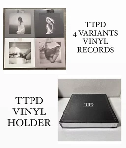 ⭐️ TAYLOR SWIFT 4 VINYL set TTPD Bolter, Manuscript ,Albatross, Black Dog HOLDER - Picture 1 of 6