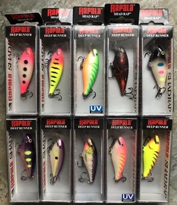 10 Rapala floating 05 shad rap crankbaits Fishing Lures 10 Colors T2 - Picture 1 of 1
