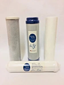 Replacement Filters for 5 Stage Reverse Osmosis Water Filtration Systems- 4 pack - Picture 1 of 2