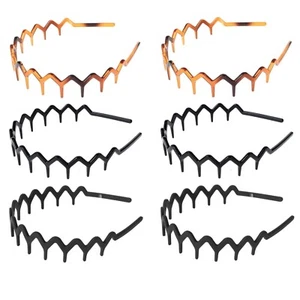 6 Stück Zickzack Haarreifen für Damen Haarreif Zickzack Haifischzahn Haarkamm... - Bild 1 von 9