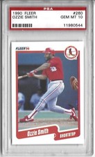 1990 Fleer OZZIE SMITH #260 Baseball Card ST. LOUIS CARDINALS | PSA 10 Gem Mint