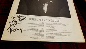 PETER LANG RARE! AUTOGRAPHED SIGNED LYCURGUS THE WOLF DRIVER LP FLYING FISH NICE - Picture 1 of 10