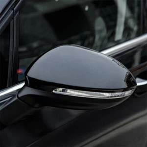 For VW MK8 Golf 8 8R R-line GTI W/Lane Assist Gloss Black Wing Mirror Cover US - Picture 1 of 9