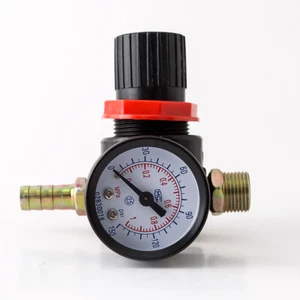 1/4" Mini Adjustable Air Pressure Regulator AR2000 Air Compressor Valve Gauge - Picture 1 of 7