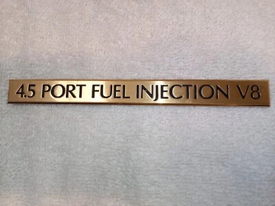 1, 1989-1993 CADILLAC DEVILLE «4,5 ПОРТА ВПРЫСКА ТОПЛИВА V8 ЭМБЛЕМА ПОЗОЛОЧЕННЫЙ НОВЫЙ ИЗ СТАРЫХ ЗАПАСОВ - Изображение 1 из 3