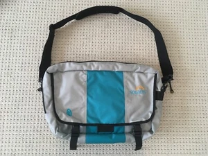 BOLSO MENSAJERO/MOCHILA CONVERTIBLE TIMBUK 2 GRIS Y TURQUESA NUEVO CON LOGO - Imagen 1 de 18