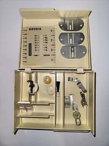 VTG Singer Sewing Machine Accessory Box W/ Asst. Feet And Plates - Picture 1 of 5