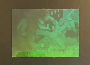1993 MARVEL UNIVERSE HOLOGRAM 3D SPIDERMAN VS VENOM SER. 4 #H-IV HOLO BLUE GREEN - Picture 1 of 4