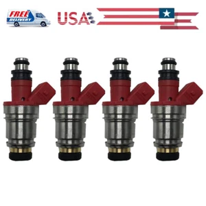Set of 4 Fuel Injectors JS21-1 16600-86G00 For 1990-1995 Nissan Pickup D21 2.4L - Picture 1 of 9