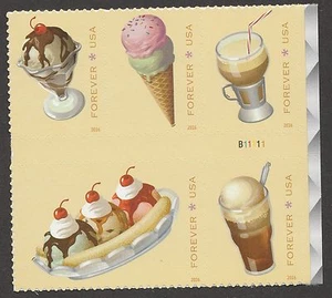 US 5093-5097 5097a Soda Fountain Favorites F plate block 5 MNH 2016 - Picture 1 of 1