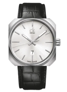 New with box Swiss made Calvin Klein Solid Men's Quartz Watch K1R21120 with date - Picture 1 of 1