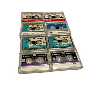 Microcassette Blank Tape Lot Of 8 MIX Brand 4x60 And 4x90 - Picture 1 of 1