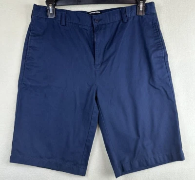 Lands End Navy Blue Chino Shorts Youth Size 20H 15-16 11 in Inseam - Image 1 of 4