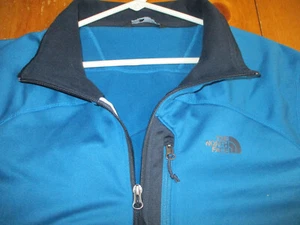 The North Face Light Weight Jacket Adult Mens Full Zip,Teal Blue & Navy - Picture 1 of 11