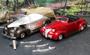 2- Racing Champions Matco Hot Rod 1939 CHEVY CONVERTIBLE 1:24 Diecast Car AS-IS - Picture 1 of 19
