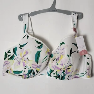 Cacique Floral Lightly Lined Smooth Balconette Bra 44D - Picture 1 of 10