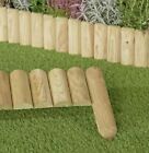 Log Roll Border Fixed Picket Fence Edge Garden Outdoor Lawn Edging, Pack Of 2