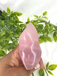 Fiamma Quarzo Rosa - Quarzo Rosa 3,6" - Fiamma Cristallo Quarzo Rosa Alta Qualità - Foto 1 di 8