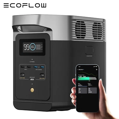 Ecoflow Delta 2 Station électrique 1024Wh 2400W Max Générateur Solaire Portable