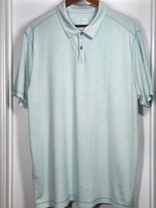 Tommy Bahama Mens 2XL Aqua Blue Polo Shirt Supima Cotton Blend - Picture 1 of 6