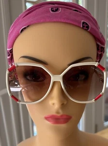 Club Mediterranee 80’s Tinted Sunglasses RARE Retro Red Accents 5015-441 France - Picture 1 of 14