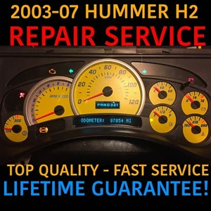 03-07 GM Hummer H2 Instrument Gauge Cluster FULL REPAIR SERVICE 04 05 06 - Picture 1 of 12