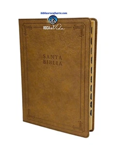 Biblia Nueva Traduccion Viviente NTV Letra Grande sentipiel marron con indice - Picture 1 of 4
