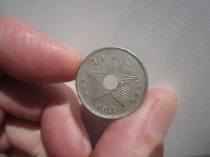 Congo belga 1911 10 céntimos - Imagen 1 de 2