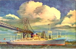 Postal de San Francisco California Bridge American President Lines sin publicar - Imagen 1 de 6