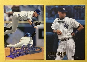 Hof Derek Jeter 1997 Fleer Ultra #99 & 1996 Fleer #U226 Yankees KOSTENLOSER VERSAND - Bild 1 von 2