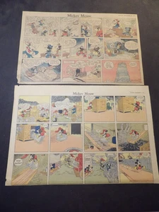 Mickey Mouse by Floyd Gottfredson - Dec, 1934 - 2 Half-Size Sundays - Picture 1 of 2