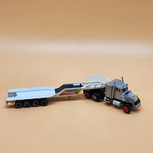 Vintage Majorette Kenworth Space 3000 Diecast Semi Truck 1:87 Lowboy Trailer Fra - Picture 1 of 10