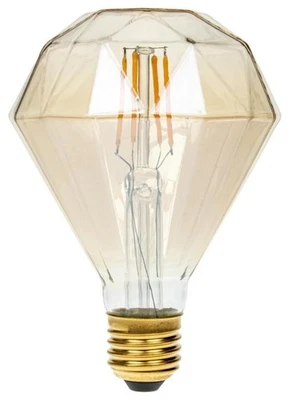4W LED Diamond Gold Filament Bulb E27 1800K 360lm Dimmable - DIA/LEDFIL/4W/ESGD - Image 1 of 2