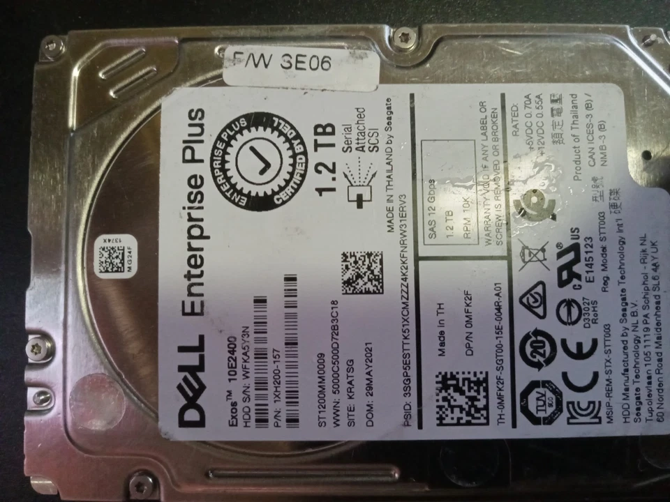 DELL ENTERPRISE PLUS 0MFK2F SAS 12 GBPS 1,2 TB 10 K RPM Foto 1 de 1