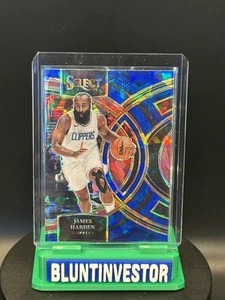 2023-24 Panini Select #137 James Harden Blue Cracked Ice Clippers - Picture 1 of 2