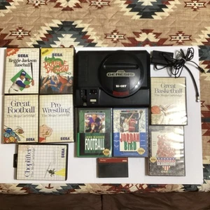 Sega Genesis 16-Bit Console W/ 10 Games NO POWER SUPPLY NO CONTROLLERS UNTESTED! - Picture 1 of 13
