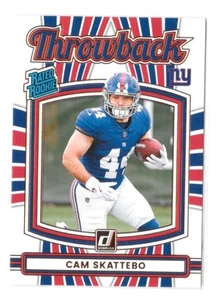 2025 Panini Donruss Cam Skattebo #36 Throwback Rated Rookie RC NY Giants - Picture 1 of 3