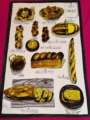 Torchon ancien 1970  Vony  les pains de France - Photo 1/4