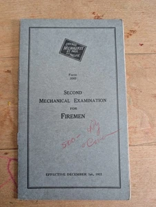VTG Milwaukee Road Railroad 1922 Second Mechanical Examination For Firemen 3583 - Picture 1 of 8