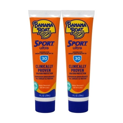 Loción protectora solar Banana Boat Sport Performance 30 SPF 1 OZ (paquete de 2) Foto 1 de 3