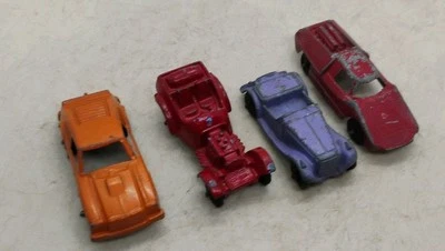 Vintage Tootsie Toys Lot of 4 Die Cast Metal Cars Mustang, Fiat, Roadster  - Image 1 of 3