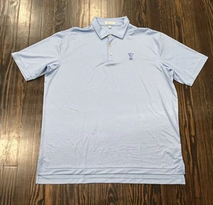 Peter Millar Summer Comfort Golf Polo Shirt Men’s XL Blue AOP Polyester Spandex  - Picture 1 of 4