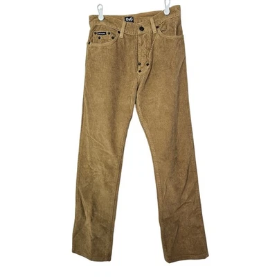 Pantalón Grunge Informal De Colección Y2K Dolce Gabbana D&G 27 Marrón Grueso Pana  Foto 1 de 4