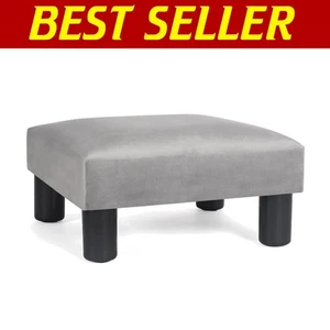 Stylish Compact Ottoman Foot Stool - Lightweight with Anti-Skid Legs & Storage - Picture 1 of 11