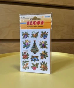 Herma Decor Sticker Weihnachten Goldprägung Gold Glitzer Vintage 90er alt 90s - Bild 1 von 4