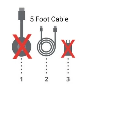 NEW! OEM! 5Ft Google Chromecast USB Power/Sync/Charging Cable x20! - Image 1 of 4
