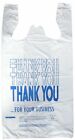 THANK YOU T-Shirt Bags 11.5' x 6.5' x 21' White Plastic Shopping bag 50 - 1000