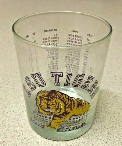 VINTAGE & RARE LATE 1970'S LSU TIGERS BOWL HISTORY GLASS OLD DEATH VALLEY Cover