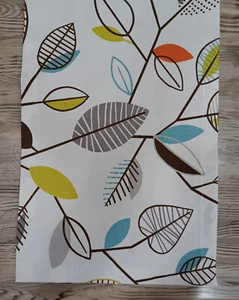 Table Runner Leaves Green Gray Gray White Background Carson Fiesta Choose Size - Picture 1 of 12